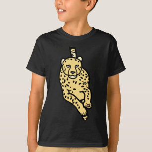 Camiseta Guepardo selvagem correndo rápido animal caçando p