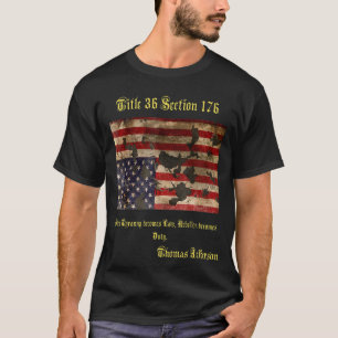 Camiseta Guerra Arruinada Bandeira Americana Incomodada De 