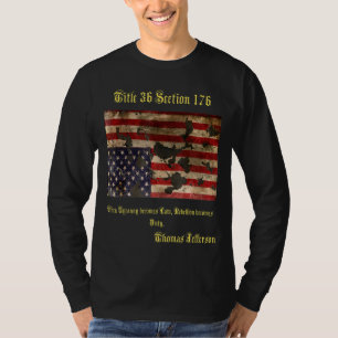 Camiseta Guerra Arruinada Bandeira Americana Incomodada De