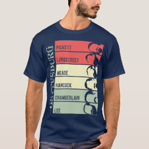 Camiseta Guerra Civil Barras Gettysburg Barba Velha