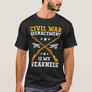 Camiseta Guerra Civil Fraqueza na reconstituição da Guerra