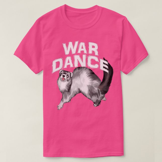 Camiseta Guerra Dance Cute Ferret (Frente do Design)