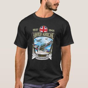 Camiseta Guerra Mundial 2 Aeronaves britânicas Hawker Hurri