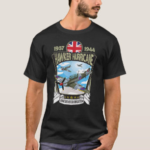 Camiseta Guerra Mundial 2 Aeronaves britânicas Hawker Hurri