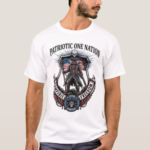 Camiseta Guerra Patriótica Louca 1776 Apocalipse Zumbi Guer