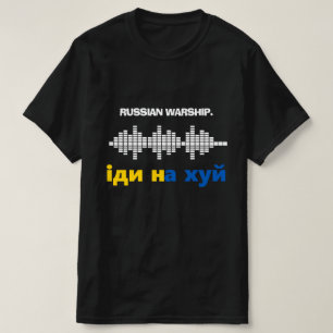 Camiseta Guerra russa vai-se embora, pára a guerra na Ucr