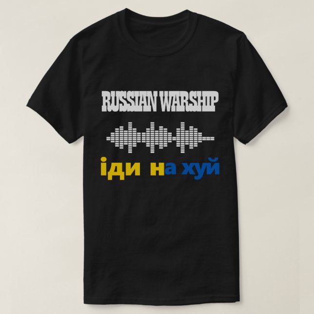 Camiseta Guerra russa vai-se embora, para a guerra na Ucrân (Frente do Design)