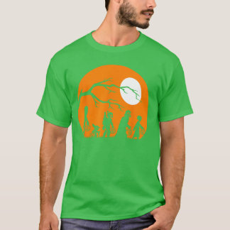 Camiseta Guerra Trapaça ou Tratamento Silhueta de Halloween