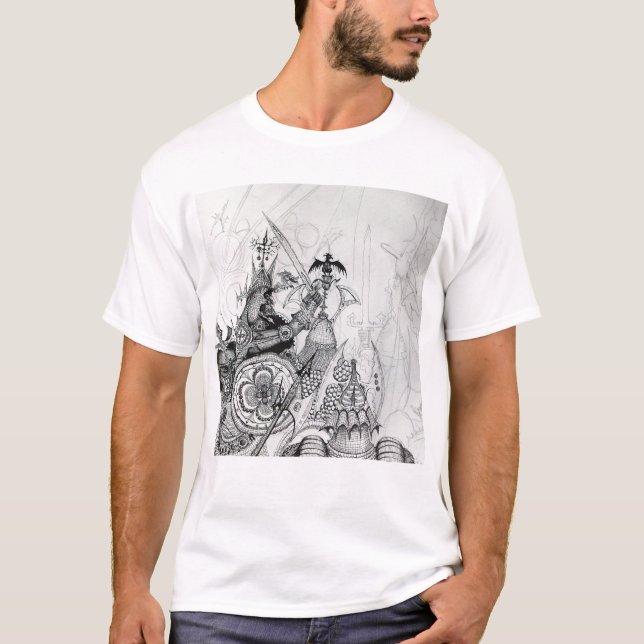Camiseta GUERRAS GÓTICAS,Cavaleiros Bárbaros,Fantasia (Frente)
