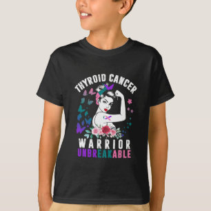 Camiseta Guerreira cancer Sensibilização da Fita Rosa Púrpu