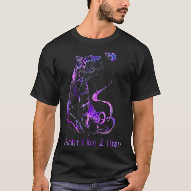 Camiseta Guerreira da Consciência Eu Luto Como Um Tigre (Frente)