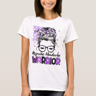 Camiseta Guerreira da Enxaqueca Dor de Cabeça Mulheres Meni