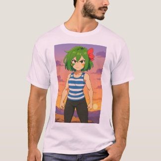 Camiseta Guerreira Determinada do Pôr do Sol – Arte de Garo