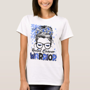 Camiseta Guerreira do Câncer Retal Mulheres Garota Sobreviv