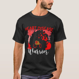 Camiseta Guerreira do Coração Mulher Negra Vermelho Coração