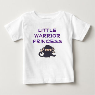 Camiseta Guerreira Princesa Engraçada Cartoon Ninja Monkey