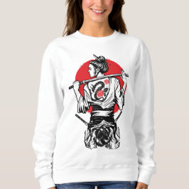 Camiseta Guerreira Samurai Feminina – Tatuagem de Rosa do D