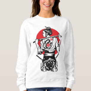 Camiseta Guerreira Samurai Feminina – Tatuagem de Rosa do D