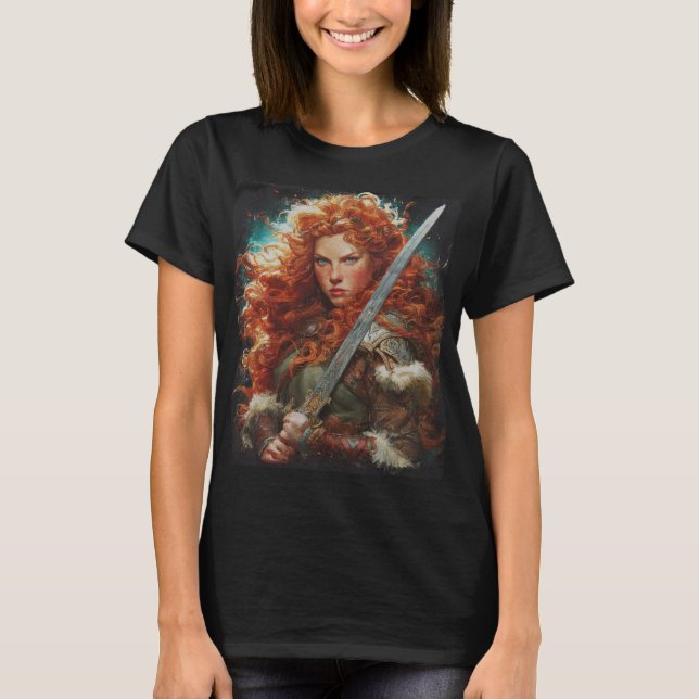 Camiseta guerreira vikinga  (Frente)