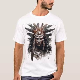 Camiseta Guerreiro Americano Nativo