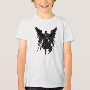 Camiseta Guerreiro Anjo Negro com Asas Gigantes