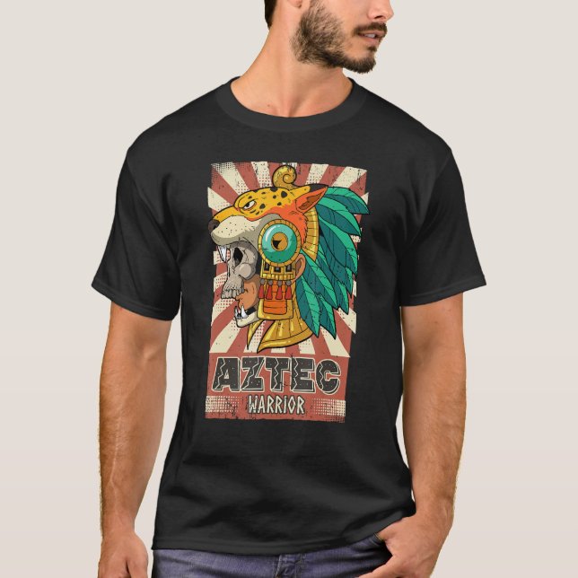 Camiseta Guerreiro Asteca Mexicano (Frente)