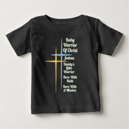 Camiseta Guerreiro Bebê de Cristo - Roupas de Bebê com Tema