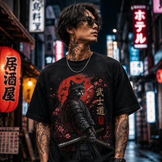 Camiseta Guerreiro Bushido do Gato Samurai