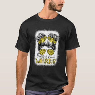 Camiseta Guerreiro Cancer de Infância Branqueado Dourado Me