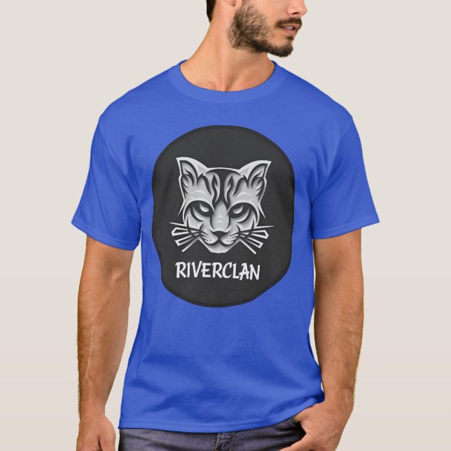 Camiseta Guerreiro Cat Riverclanhunderclan amigo (Frente)