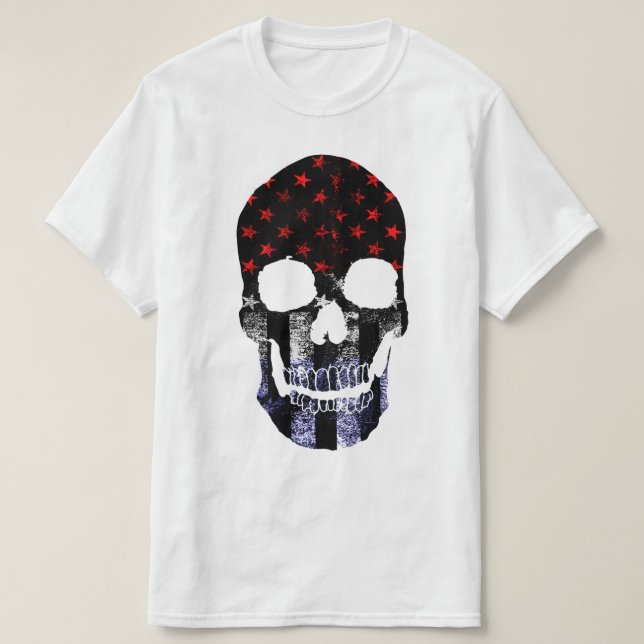 Camiseta Guerreiro Caveira EUA (Frente do Design)