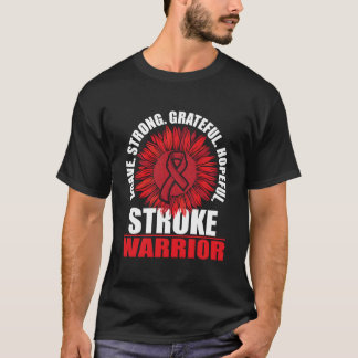 Camiseta Guerreiro Contra AVC Sobrevivente de AVC Fita Verm