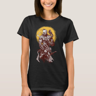 Camiseta Guerreiro Cossaco Ucraniano Empunhando Espada Luta