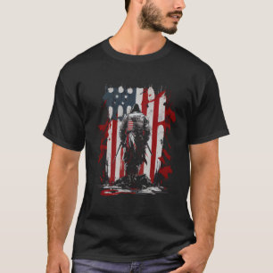 Camiseta Guerreiro cristão templário de Deus Cruzado  