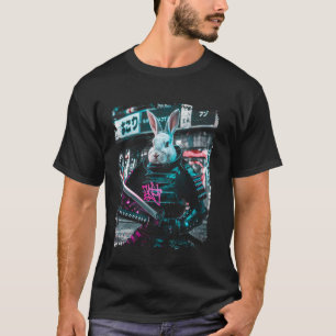 Camiseta Guerreiro Cyberpunk Samurai Coelho