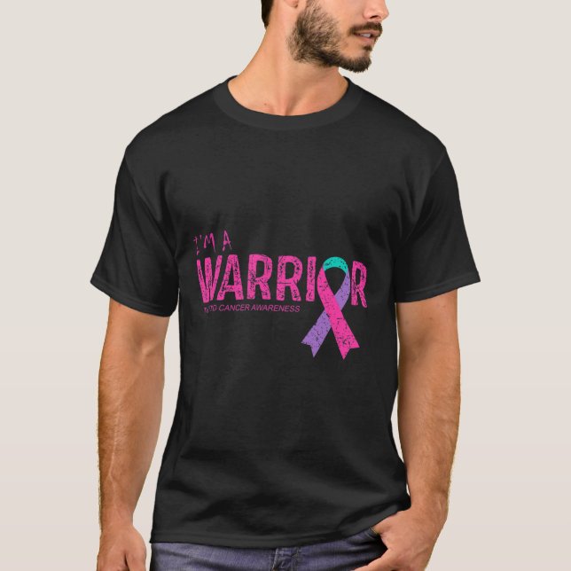 Camiseta Guerreiro da Consciência do cancer (Frente)