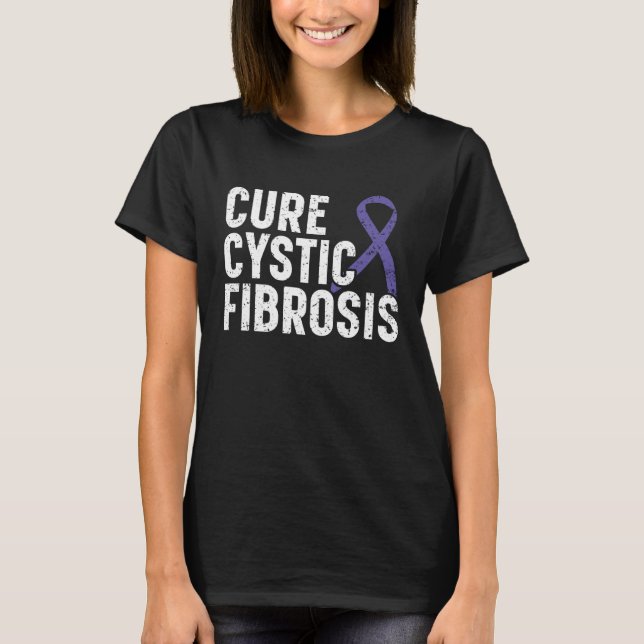 Camiseta Guerreiro da cura da fibrose cística Suporte à fib (Frente)