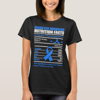 Camiseta Guerreiro da Diabetes Fatos de Nutrição Diabético 