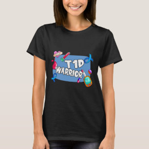 Camiseta Guerreiro da Diabetes Tipo 1 T1 Apoio