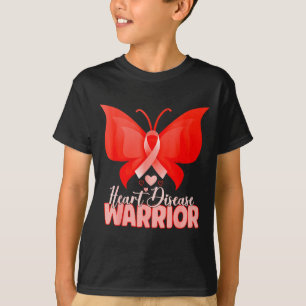 Camiseta Guerreiro da Doença Cardíaca Borboleta Coração Ver