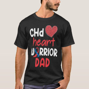Camiseta Guerreiro da Doença Cardíaca CHD PAI Orgulhoso Rib