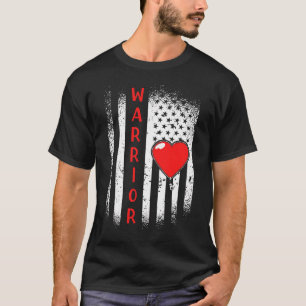 Camiseta Guerreiro da Doença Cardíaca da Bandeira Americana