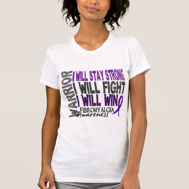 Camiseta Guerreiro da fibromialgia (Frente)