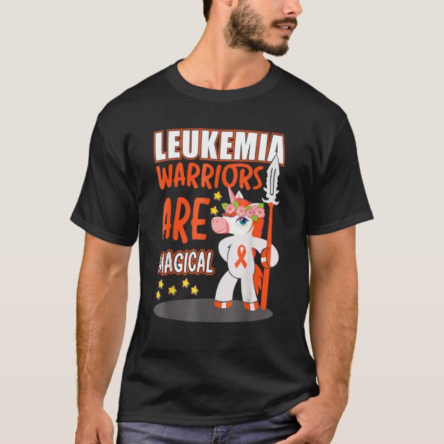 Camiseta Guerreiro da Leucemia é Leucemia Mágica do Unicórn (Frente)
