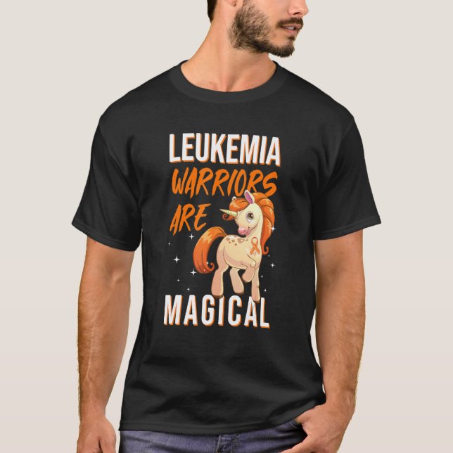 Camiseta Guerreiro da Leucemia Monge Laranja-Unicórnio (Frente)