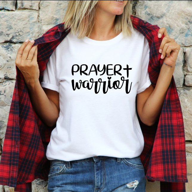 Camiseta Guerreiro da Oração Fé Cristã Moderna (Prayer Warrior Modern Christian Faith T-Shirt)