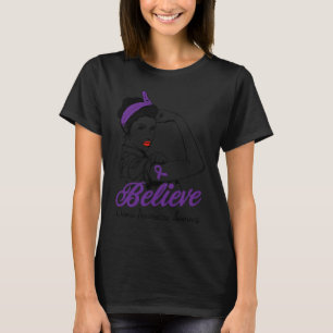 Camiseta Guerreiro da Pancreatite Crônica Roxo Inquebrantáv