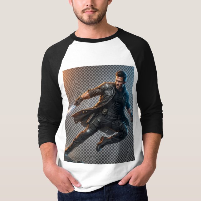 Camiseta Guerreiro de Ação Épica (Frente)