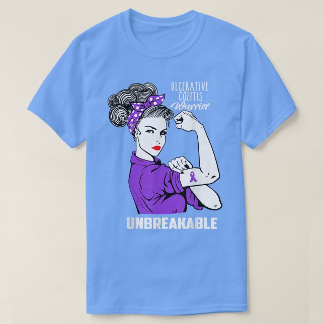 Camiseta Guerreiro de Colite Ulcerosa Sensibilização Insepa (Frente do Design)