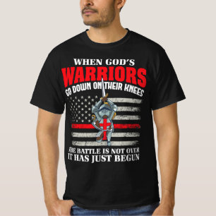 Camiseta Guerreiro de Deuses Soldado Cristão Americano Flag
